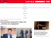 Bild zum Artikel: Zu 82,2 Prozent voll: Gasspeicher füllen sich offenbar...