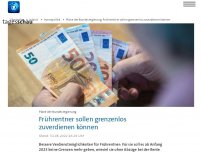 Bild zum Artikel: Frührentner sollen grenzenlos hinzuverdienen können