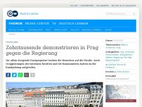 Bild zum Artikel: Zehntausende demonstrieren in Prag gegen die Regierung