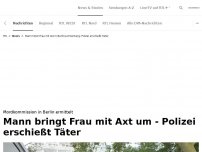 Bild zum Artikel: Mann schlägt mit Axt auf Ehefrau ein<br>