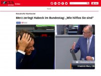 Bild zum Artikel: Klatsche für Robert Habeck: Merz: „Wie hilflos Sie sind, konnte...