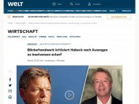 Bild zum Artikel: Bäckerhandwerk kritisiert Habeck nach Aussagen zu Insolvenzen scharf