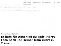 Bild zum Artikel: Prinz Harry kam zu spät, um seine Oma zu verabschieden<br>