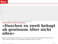 Bild zum Artikel: Sommaruga zu ihren Spartipps: «Duschen zu zweit behagt ab gewissem Alter nicht allen»