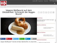 Bild zum Artikel: Vegane Weißwurst auf dem Oktoberfest: Schmeckt die Veggie-Wurst?