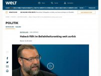 Bild zum Artikel: Habeck fällt im Beliebtheitsranking weit zurück