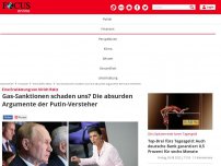 Bild zum Artikel: Eine Erwiderung von Ulrich Reitz - Gas-Sanktionen schaden uns? Die absurden Argumente der Putin-Versteher