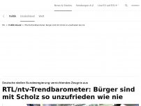 Bild zum Artikel: Bürger mit Scholz so unzufrieden wie nie<br>