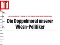 Bild zum Artikel: Maß statt Maske - Die Doppelmoral unserer Oktoberfest-Politiker