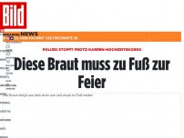 Bild zum Artikel: Polizei stoppt Protz-Karren-Hochzeitskorso - Diese Braut muss zu Fuß zur Feier