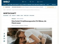 Bild zum Artikel: Peta fordert Fortpflanzungsverbot für Männer, die Fleisch essen