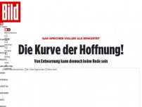 Bild zum Artikel: Gas-Speicher voller als erwartet - Die Kurve der Hoffnung!