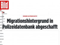 Bild zum Artikel: Wegen Datenschutz - Migrationshintergrund in Polizeidatenbank abgeschafft