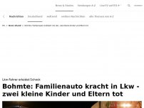 Bild zum Artikel: Kinder und Eltern sterben bei Unfall<br>