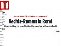 Bild zum Artikel: Erste Prognosen da! - Rechtsbündnis vor Sieg bei Italien-Wahl