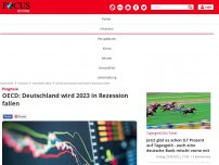 Bild zum Artikel: Prognose - OECD: Deutschland wird 2023 in Rezession fallen