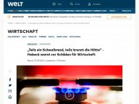 Bild zum Artikel: „Teils ein Schwelbrand, teils brennt die Hütte“ – Habeck warnt vor Schäden für Wirtschaft