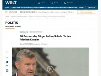 Bild zum Artikel: 50 Prozent der Bürger halten Scholz für den falschen Kanzler