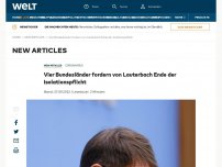 Bild zum Artikel: Vier Bundesländer fordern von Lauterbach Ende der Isolationspflicht