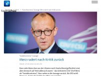 Bild zum Artikel: Merz nimmt 'Sozialtourismus'-Aussage zu Geflüchteten zurück