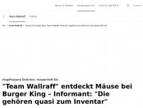 Bild zum Artikel: Team Wallraff: Mäuse bei Burger King!<br>