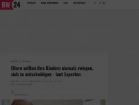 Bild zum Artikel: Eltern sollten ihre Kindern niemals zwingen, sich zu entschuldigen - laut Experten