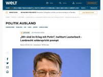 Bild zum Artikel: „Wir sind im Krieg mit Putin und nicht seine Psychotherapeuten“