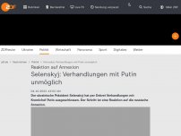 Bild zum Artikel: Kiew verbietet Verhandlungen mit Putin