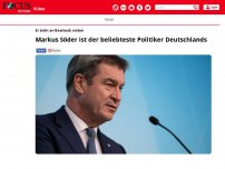 Bild zum Artikel: Er zieht an Baerbock vorbei: Markus Söder ist der beliebteste...