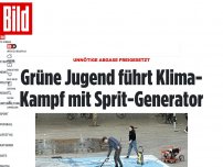 Bild zum Artikel: Unnötige Abgase freigesetzt - Grüne Jugend führt Klima-Kampf mit Sprit-Generator