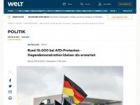 Bild zum Artikel: Rund 10.000 bei AfD-Protesten - Gegendemonstration kleiner als erwartet