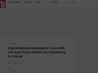 Bild zum Artikel: Ungewöhnliches Mutterglück: Frau erfüllt sich ihren Traum mithilfe einer Bestellung im Internet