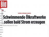 Bild zum Artikel: Ölverbrennen auf der Nordsee - Umweltsünder Habeck