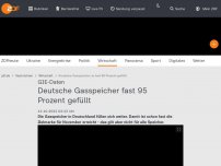 Bild zum Artikel: Deutsche Gasspeicher fast 95 Prozent gefüllt