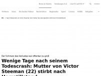 Bild zum Artikel: Mutter von Steeman (✝22) stirbt nach Herzstillstand<br>