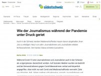 Bild zum Artikel: Wie der Journalismus während der Pandemie unter Druck geriet