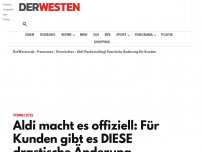 Bild zum Artikel: Aldi macht es offiziell: Für Kunden gibt es DIESE drastische Änderung