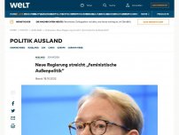 Bild zum Artikel: Neue Regierung streicht „feministische Außenpolitik“