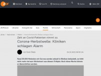 Bild zum Artikel: Corona-Herbstwelle: Kliniken schlagen Alarm