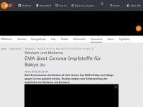 Bild zum Artikel: EMA lässt Corona-Impfstoffe für Babys zu