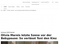 Bild zum Artikel: Olivia Mareis letzte Szene vor der Babypause<br>