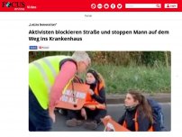 Bild zum Artikel: „Letzte Generation“: Klimaaktivisten blockieren Straße –...