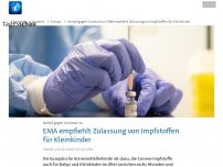 Bild zum Artikel: EMA empfiehlt Corona-Impfung für Kleinkinder