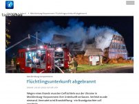 Bild zum Artikel: Flüchtlingsunterkunft abgebrannt - keine Verletzten