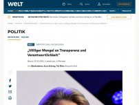 Bild zum Artikel: „Völliger Mangel an Transparenz und Verantwortlichkeit“