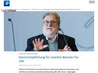 Bild zum Artikel: STIKO hält nichts von einer zweiten Boosterimpfung für alle