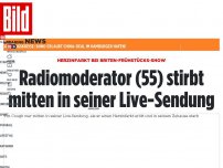 Bild zum Artikel: Herzinfarkt bei Briten-Frühstücks-Show - Radiomoderator (55) stirbt mitten in seiner Live-Sendung