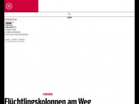 Bild zum Artikel: Flüchtlingskolonnen am Weg nach Österreich