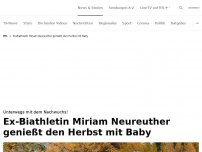 Bild zum Artikel: Ex-Biathletin erfreut sich am Herbst<br>