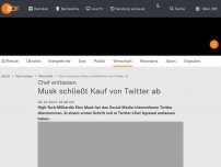 Bild zum Artikel: Musk übernimmt Twitter und feuert Chef